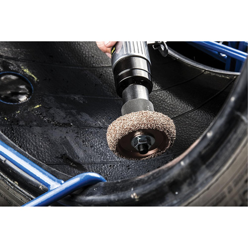 Tungsten Carbide Buffing & Abrasion Wheel with Hex Adapter for Low-Speed Tire Buffer, 2-3/5" Diameter, 4.5" L, 4" W, 1.1" H Superchem Industries