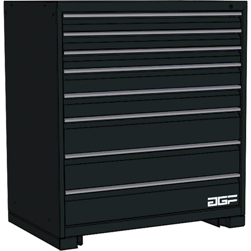 Armoire &agrave; tiroirs modulaire, 8 tiroirs, 60" la x 24" p x 40" h, Noir Superchem Industries