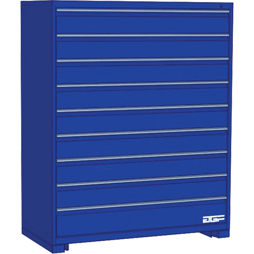 Armoire &agrave; tiroirs modulaire, 9 tiroirs, 60" la x 24" p x 60" h, Bleu Superchem Industries