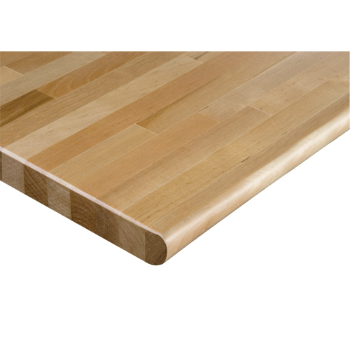 Dessus d'&eacute;tabli en bois dur, 48" la x 30" p, Bordure Arrondi, &eacute;paisseur 1-1/4" Superchem Industries