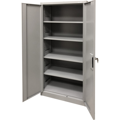 Storage Cabinet, Steel, 4 Shelves, 78" H x 36" W x 24" D, Grey Superchem Industries