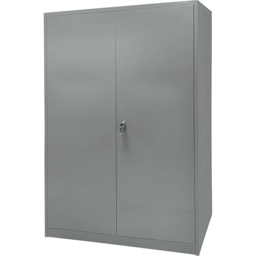 Armoire de rangement, Acier, 4 Tablettes, 78" h x 48" la x 24" P, Gris Superchem Industries