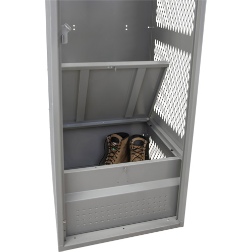 Gear Locker, Steel, 24" W x 24" D x 72" H, Grey Superchem Industries