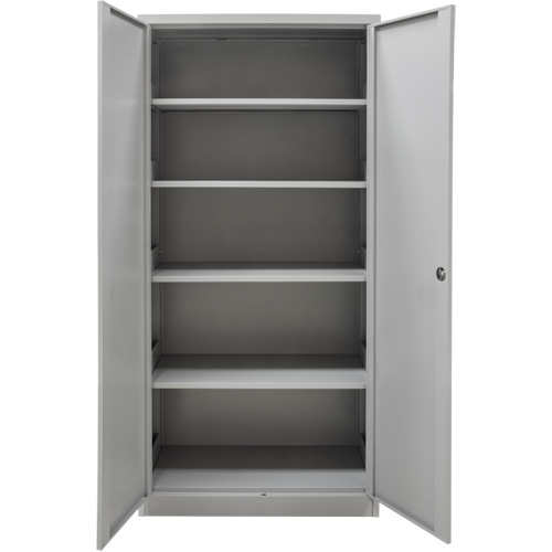 Armoires de rangement Hi-Boy, Acier, 4 Tablettes, 72" h x 36" la x 18" P, Gris Superchem Industries