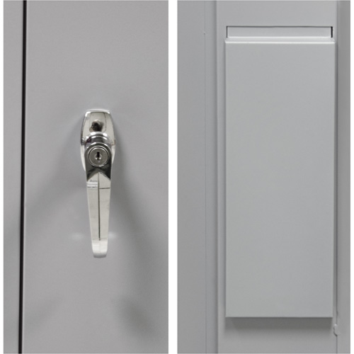 Armoire garde-robe, Acier, 36" la x 18" p x 72" h, Gris Superchem Industries