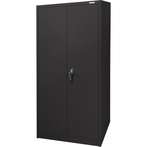 Storage Cabinet, Steel, 4 Shelves, 66" H x 30" W x 15" D, Black Superchem Industries