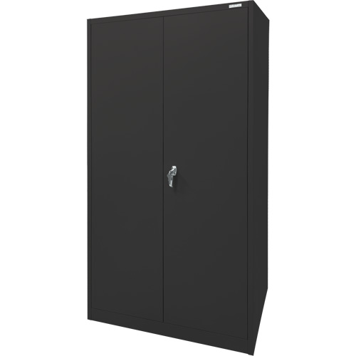 Armoire d'entreposage, Acier, 4 Tablettes, 78" h x 36" la x 24" P, Noir Superchem Industries