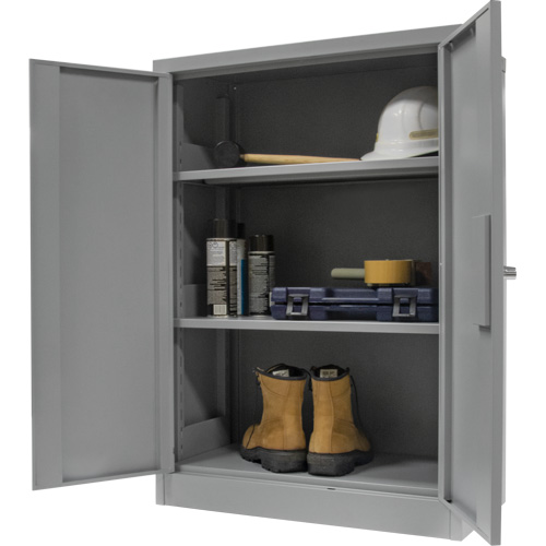 Armoire de rangement &agrave; hauteur de comptoir, Acier, 2 Tablettes, 42" h x 30" la x 15" P, Gris Superchem Industries