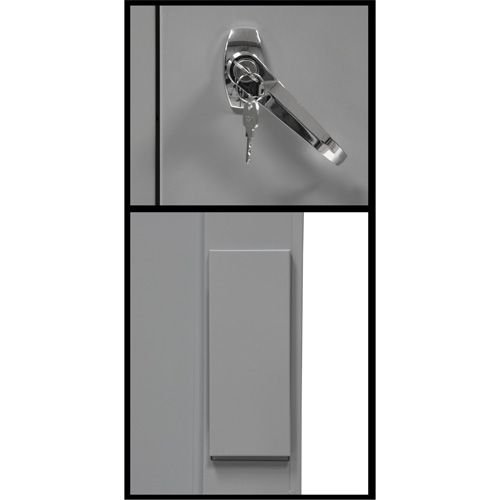 Armoire de rangement &agrave; hauteur de comptoir, Acier, 2 Tablettes, 42" h x 30" la x 15" P, Gris Superchem Industries