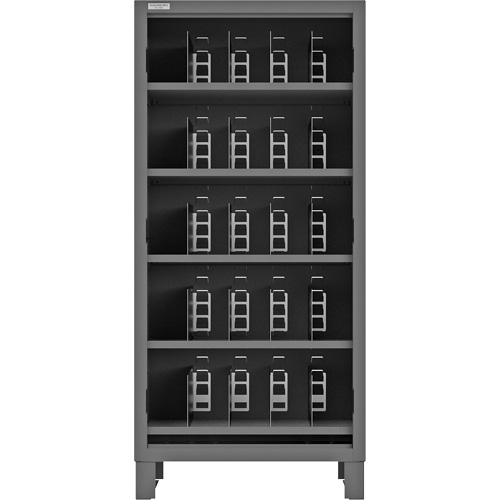 Armoire robuste &agrave; façade ouverte avec s&eacute;parateurs, Acier, 0 tiroirs, 36" x 24" x 78", Gris Superchem Industries