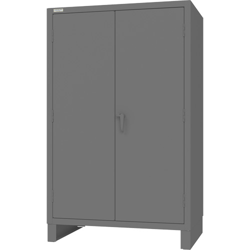 Cabinet with Recessed Pegboard Doors, Steel, 4 Shelves, 78" H x 48" W x 30" D, Grey Superchem Industries