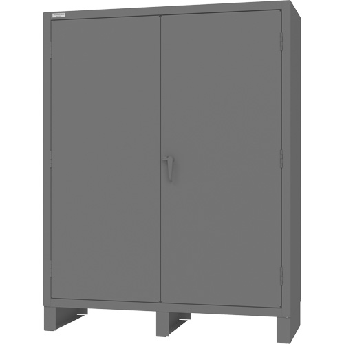 Armoire avec barre de suspension et portes encastr&eacute;es standards, Acier, 78" h x 60" la x 24" P, Gris Superchem Industries