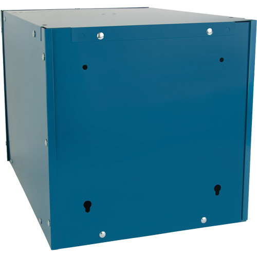 Stackable Cube Locker, 12" x 18" x 12", Steel, Blue, Knocked Down Superchem Industries
