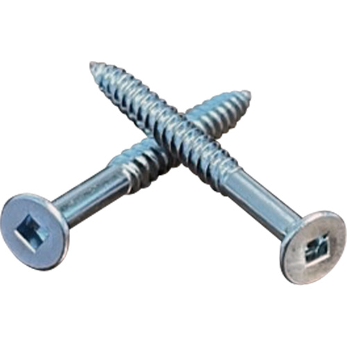 Flat SOC Wood Screws, #10 x 2" L, Zinc Plated Superchem Industries