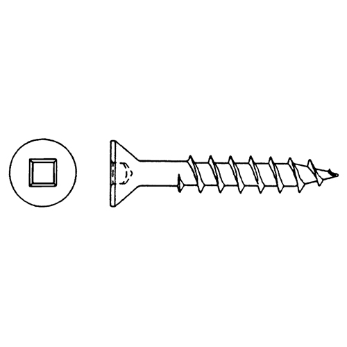 Flat Head Wood Screws , #6 x 1-3/4" L, Zinc Plated Superchem Industries