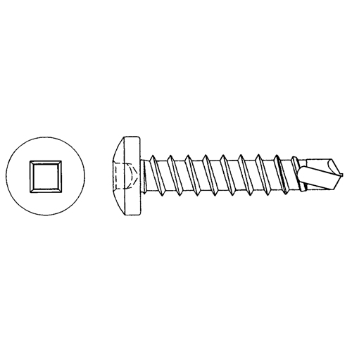 Self Drill Screw Pan, #6 x 3/8" L, Zinc Plated Superchem Industries