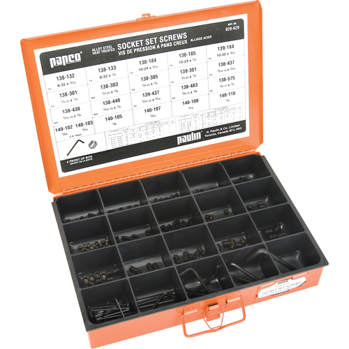 Assortiments de vis &agrave; bout cuvette &agrave; six pans creux Superchem Industries