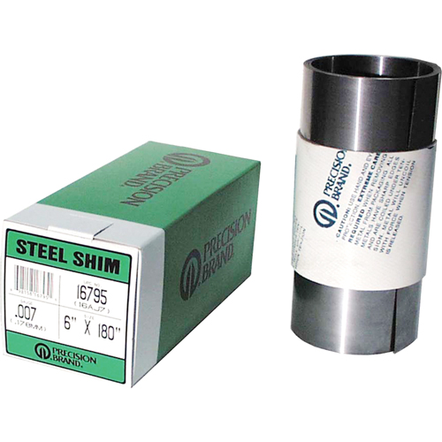Rouleaux & feuilles de cales minces, &eacute;paisseur de 0,001", Acier Superchem Industries