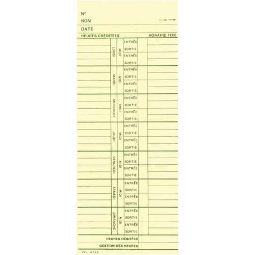 Time Cards Superchem Industries