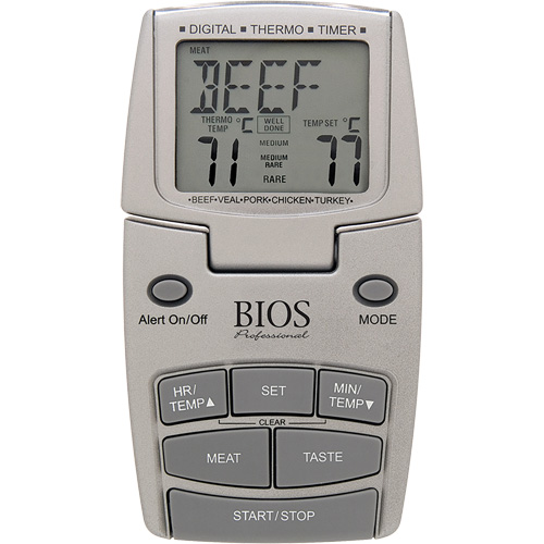 Meat Thermometer, Contact, Digital, 14-392°F (10-200°C) Superchem Industries