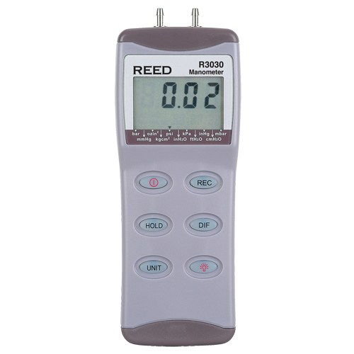 Manom&egrave;tre avec certificat ISO, Num&eacute;rique, 0 - 100 psi/0 - 6,895 bar/0 - 689,5 kPa/0 - 6895 mbar Superchem Industries