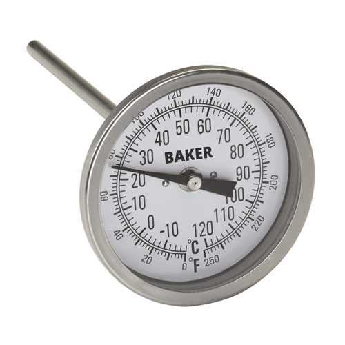 Thermom&egrave;tres bilames, Contact, Analogique, 0-250°F (-20-120°C) Superchem Industries