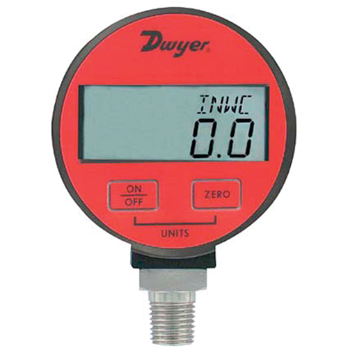 Pressure Gauge, 2-31/50" , 100 psi, Bottom Mount, Digital Superchem Industries