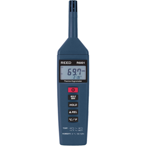 Thermo-Hygrometer, 0% - 100% RH, -4° - 140° F ( -20° - 60°C ) Superchem Industries