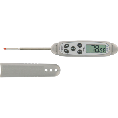 Waterproof Stem Thermometer, Contact, Digital, -40.0-450.0°F (-40.0-230.0°C) Superchem Industries