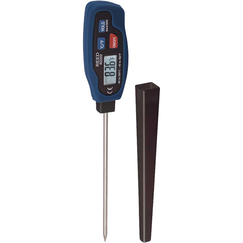 Thermom&egrave;tre &agrave; tige REED R2222, Contact, Num&eacute;rique, -40-482°F (-40-250°C) Superchem Industries