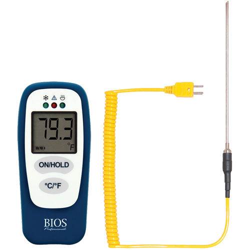 Food Thermometer with HACCP Check, Contact, Digital, -83.2 - 1999°F (-64 to 1400°C) Superchem Industries