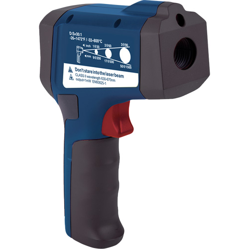 Professional Infrared Thermometer, -26 - 1472° F ( -32 - 800° C ), 30:1, Adjustable Emmissivity Superchem Industries