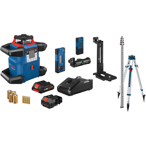 Ensemble laser rotatif horizontal/vertical auto-nivelant connect&eacute; Revolve4000, 4000' (1219,2 m), 635 N.m Superchem Industries