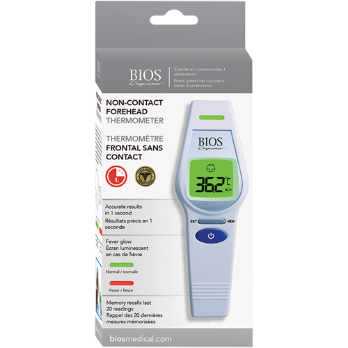 Non-Contact Forehead Thermometer, 0°C - 100.0°C (32.0°F - 212.0°F), Fixed Emmissivity Superchem Industries