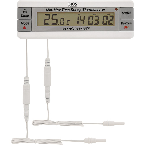 Vaccine Thermometer, Contact, Digital, -50-70°F (-58-158°C) Superchem Industries