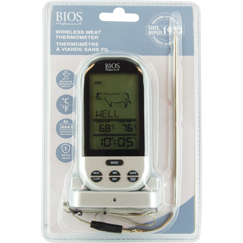Wireless Meat & Poultry Thermometer, Contact, Digital, 32-482°F (0-250°C) Superchem Industries