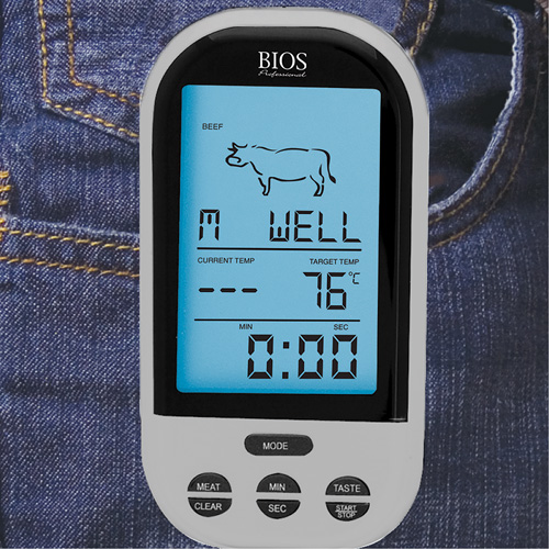 Wireless Meat & Poultry Thermometer, Contact, Digital, 32-482°F (0-250°C) Superchem Industries