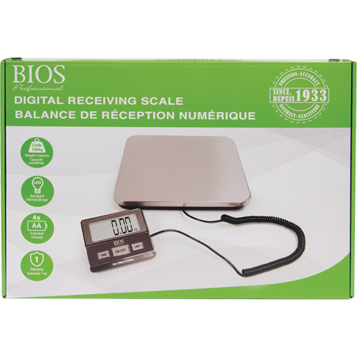 Balance de r&eacute;ception num&eacute;rique, Capacit&eacute; 220 lb, Graduations 1 lb Superchem Industries