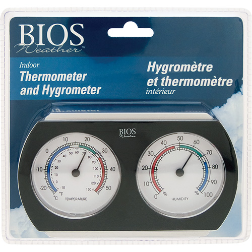 Indoor Thermometer/Hygrometer, 10°- 130° F ( -25° - 55° C ) Superchem Industries