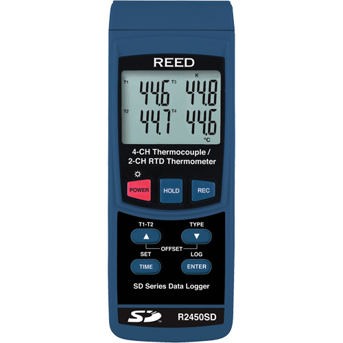 Thermom&egrave;tre &agrave; thermocouple pour enregistreur de donn&eacute;es avec certificat de calibration Superchem Industries