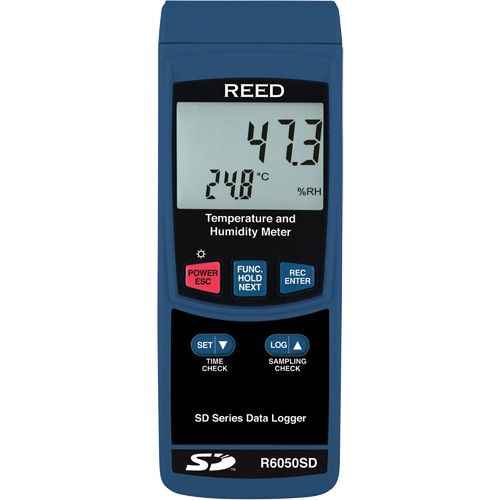 Data Logging Thermo-Hygrometer with Calibration Certificate, 5% - 95% RH, 32° - 122° F ( 0° - 50°C ) Superchem Industries