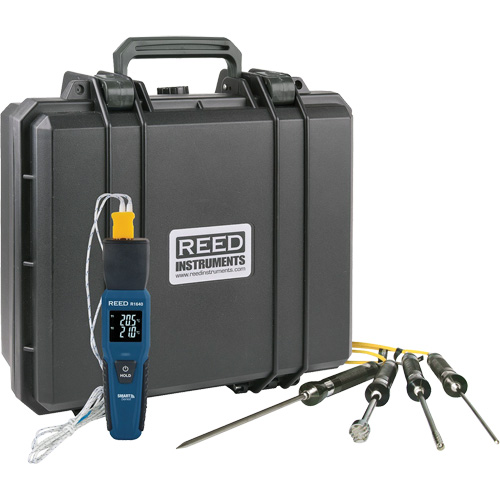 Thermom&egrave;tre &agrave; thermocouple de s&eacute;rie intelligente R1640 avec sondes de type K, Contact, Num&eacute;rique, 32-122°F (0-50°C) Superchem Industries