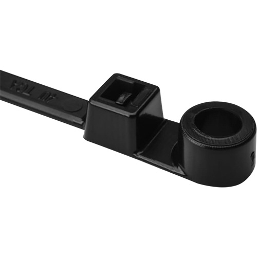 1-Piece Screw Mount Cable Ties, 12-2/5" Long, 50 lbs. Tensile Strength, Black Superchem Industries
