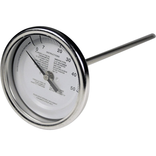 Thermom&egrave;tre &agrave; tige sirop d'&eacute;rable 5", Contact, Analogique Superchem Industries