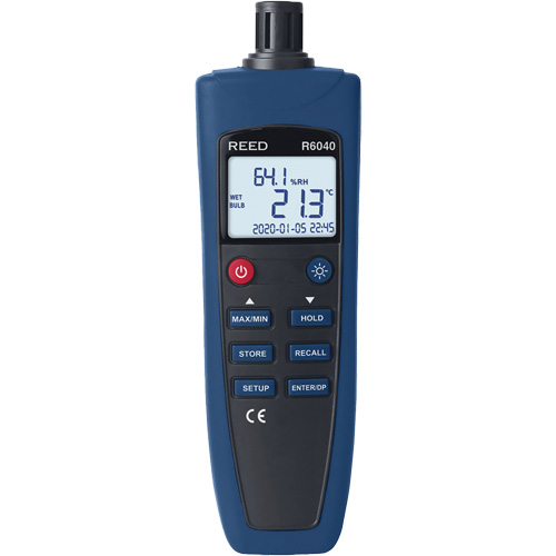 Psychrometer/Thermo-Hygrometer, 0% - 99.9% RH, -4°- 158° F ( -20° - 70° C ) Superchem Industries