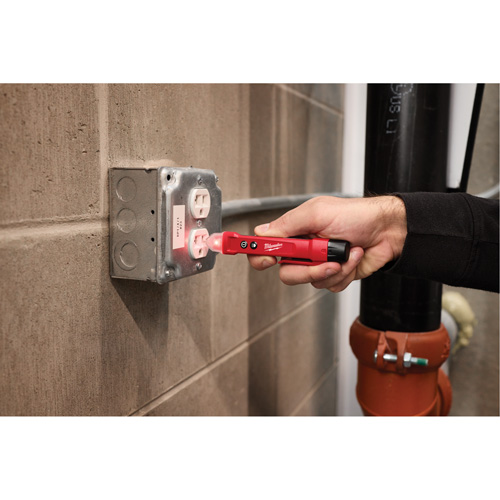 D&eacute;tecteur de tension avec DEL et testeur de prise DDFT, 50 V - 1000 V, Alerte Affichage & son Superchem Industries