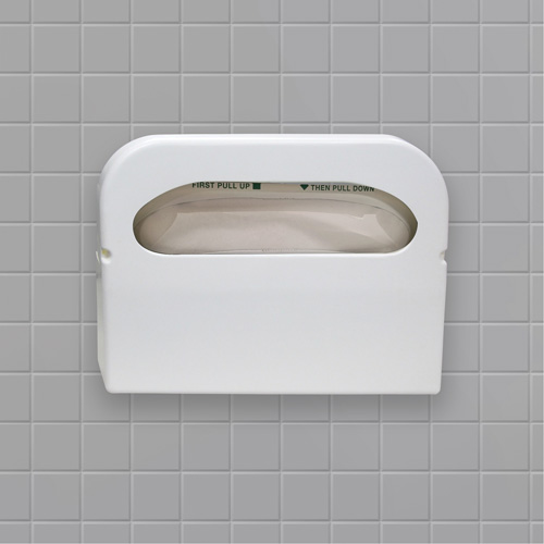 Distributeur de couvre-si&egrave;ges de toilettes pli&eacute;s en deux Health Gards Superchem Industries
