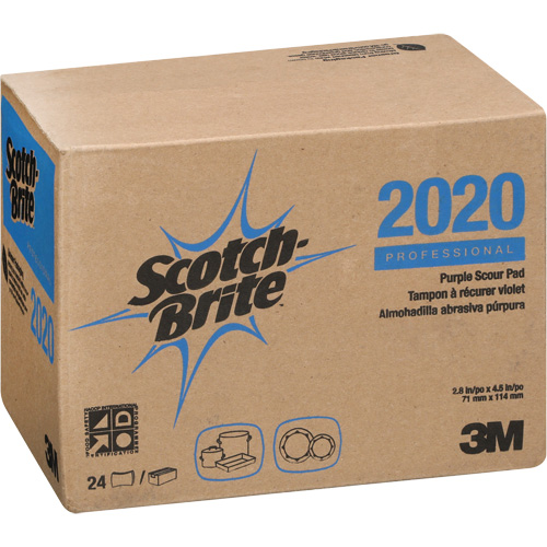 Scotch-Brite Purple Scour Pad, 4-1/2" L x 2-4/5" W Superchem Industries