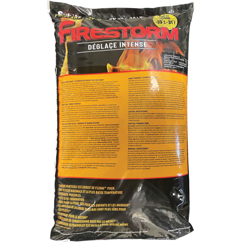 Produits de d&eacute;glaçage intense Firestorm, Sac, 44 lb (20 kg), Point de fonte -35°C (-31°F) Superchem Industries