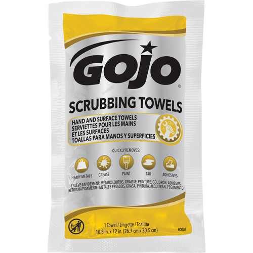 Scrubbing Towels, 80 Wipes, 12-1/4" x 10-1/2" Superchem Industries